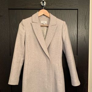 Reiss Wool Blend Coat in Grey Melange